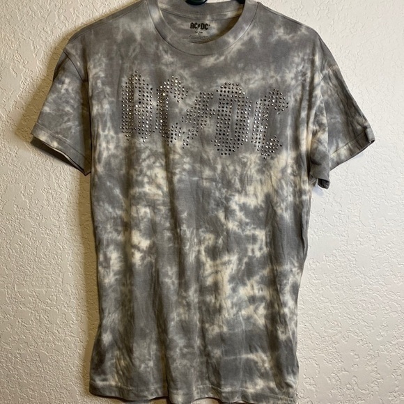 Acdc Tye Dye Studded Short Sleeve T Shirt Small